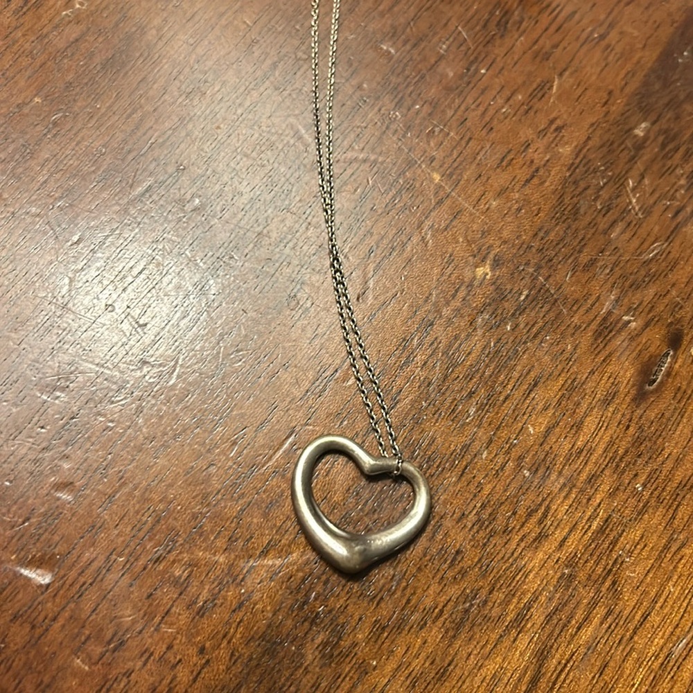 Tiffany & Co open heart pendant necklace
